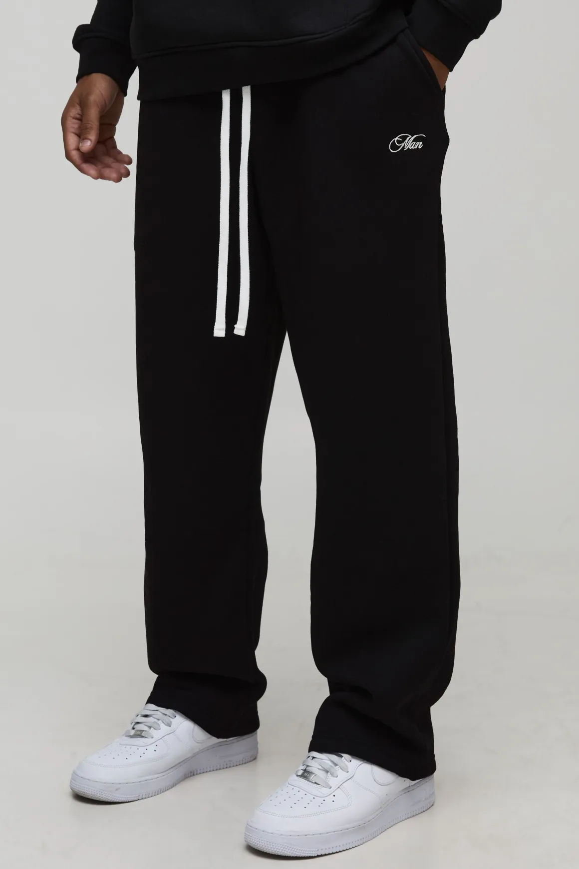 Joggers homme Baggy Script à entrejambe tombante