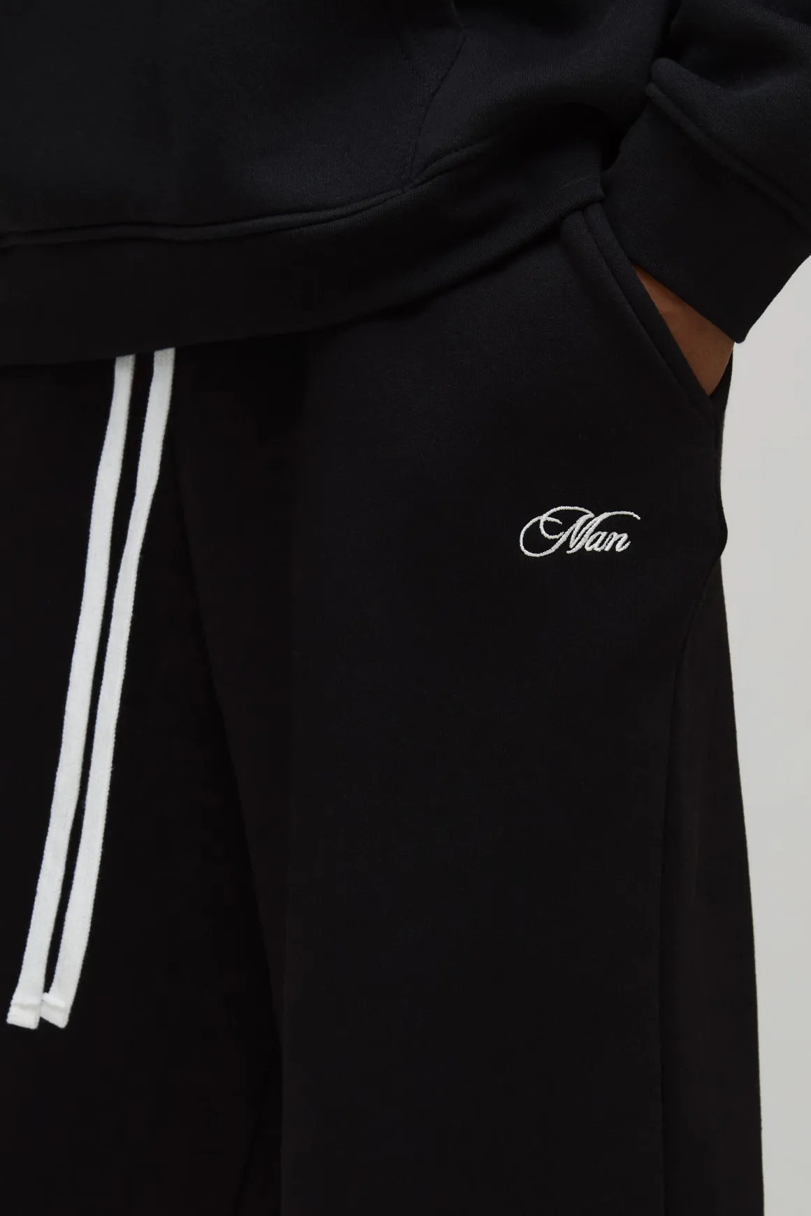 Joggers homme Baggy Script à entrejambe tombante