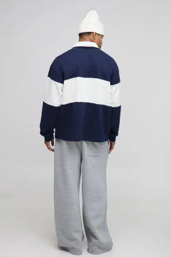 boohooMAN Joggers Homme brodés à jambes larges<Homme Joggings|Jogging