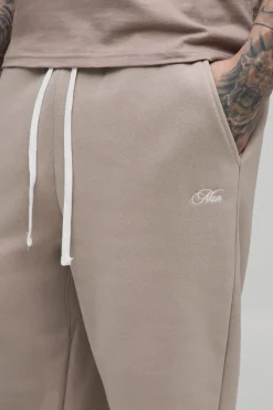 boohooMAN Joggers Homme Grande Taille Coupe Ample Baggy À Entrejambe Bas Avec Inscription<Homme Tout Afficher|Jogging