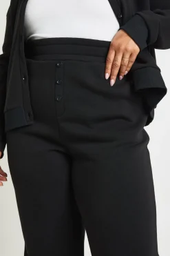boohoo Joggers à jambes larges avec détail de bouton Plus<Femme Pantalons|Joggings