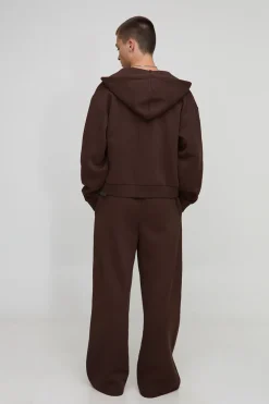 boohooMAN Joggers à jambes larges, imprimé vache et appliqué croisé<Homme Joggings|Jogging