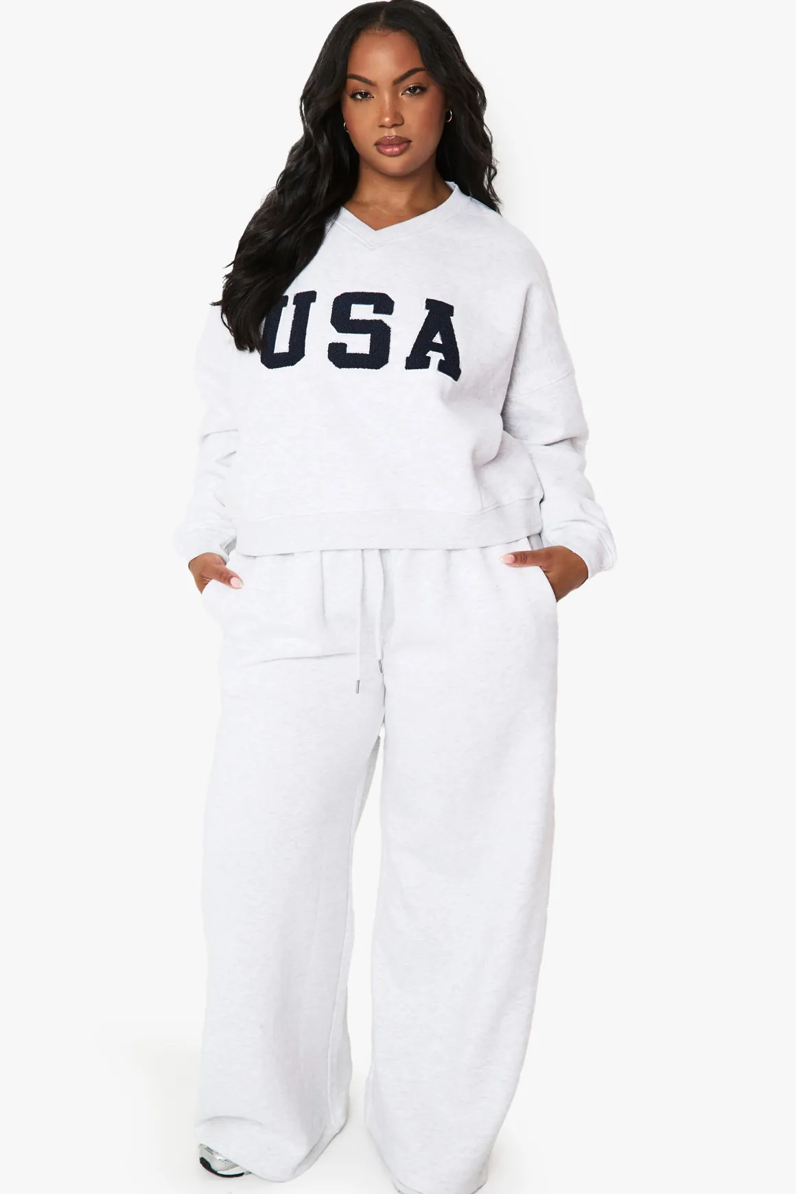 Joggers à jambes larges Plus