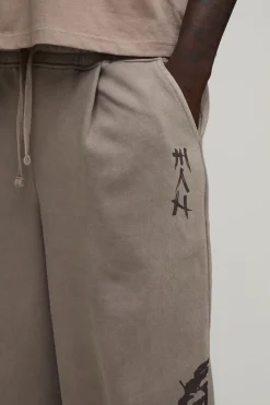 Joggers Lavés Imprimé Dragon Coupe Ballon