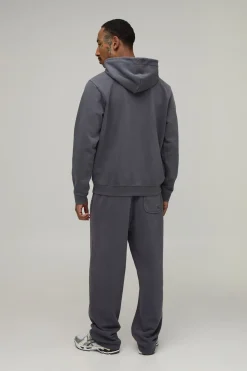 Joggers Lavés À Jambe Droite En Tissu Épais 480 G/m²