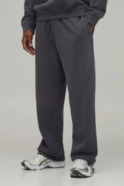 Joggers Lavés À Jambe Droite En Tissu Épais 480 G/m²