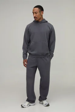 Joggers Lavés À Jambe Droite En Tissu Épais 480 G/m²