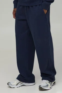 Joggers Lavés À Jambe Droite En Tissu Épais