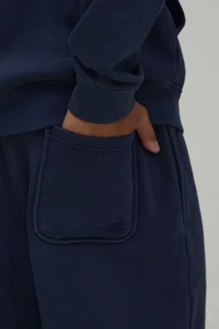 Joggers Lavés À Jambe Droite En Tissu Épais