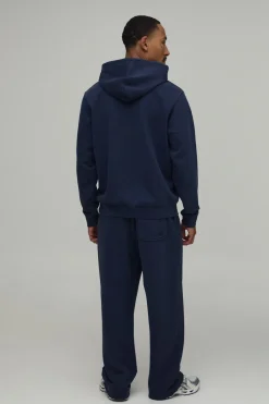 Joggers Lavés À Jambe Droite En Tissu Épais