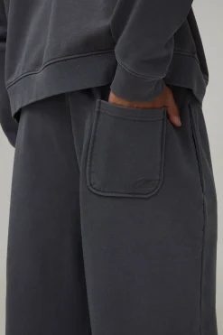 boohooMAN Joggers Lavés À Jambe Large En Molleton Épais 480 G/m²<Homme Nouveautés Grande Taille|Ensembles Grandes Tailles