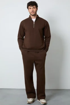 Joggers Marron À Jambe Droite