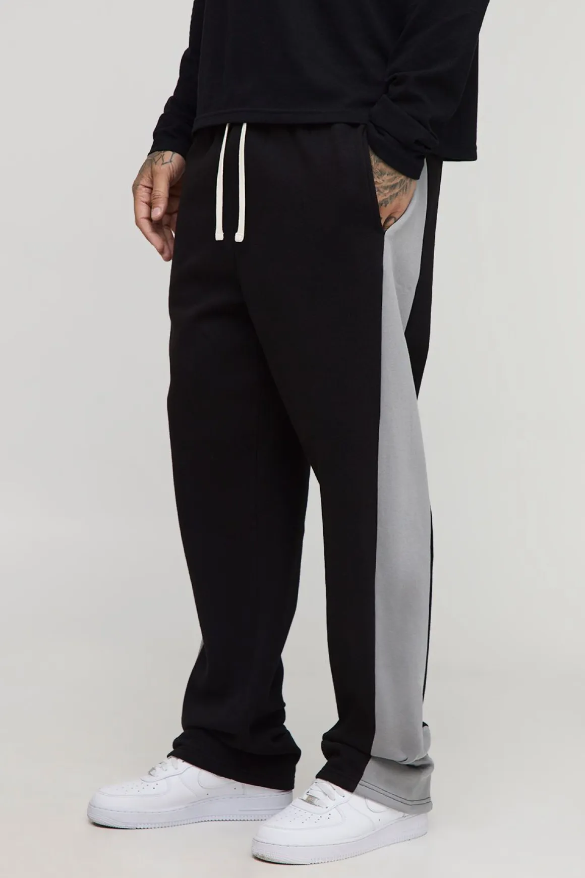 Joggers oversize à panneau et entrejambe tombée