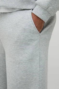 boohooMAN Joggers Plus Scuba Marl brodés à coupe décontractée<Homme Jogging|Tout Afficher