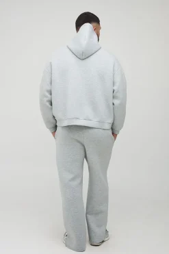 boohooMAN Joggers Plus Scuba Marl brodés à coupe décontractée<Homme Jogging|Tout Afficher