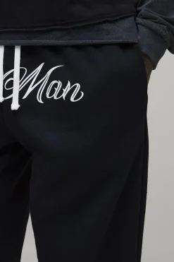 Joggers pour homme à la coupe ample et longue, imprimé, avec cordon de serrage étendu