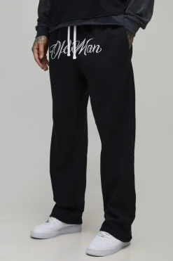 Joggers pour homme à la coupe ample et longue, imprimé, avec cordon de serrage étendu