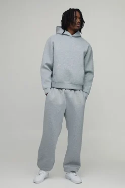 boohooMAN Joggers Tall Oversize En Molleton Chiné Lourd Avec Chevilles Resserrées<Homme Tout Afficher|Jogging