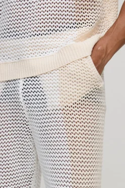 boohooMAN Joggers tricotés à mailles ouvertes, coupe décontractée, en blocs de couleur<Homme Maille|Mailles