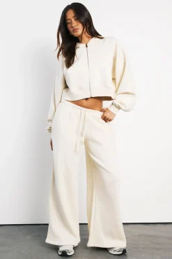 Jogger Taille Moyenne Jambe Large Avec Ceinture Fine