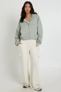 boohoo Jogger Taille Moyenne À Poches Cargo Et Molleton Bouclette<Femme Pantalons|Athleisure