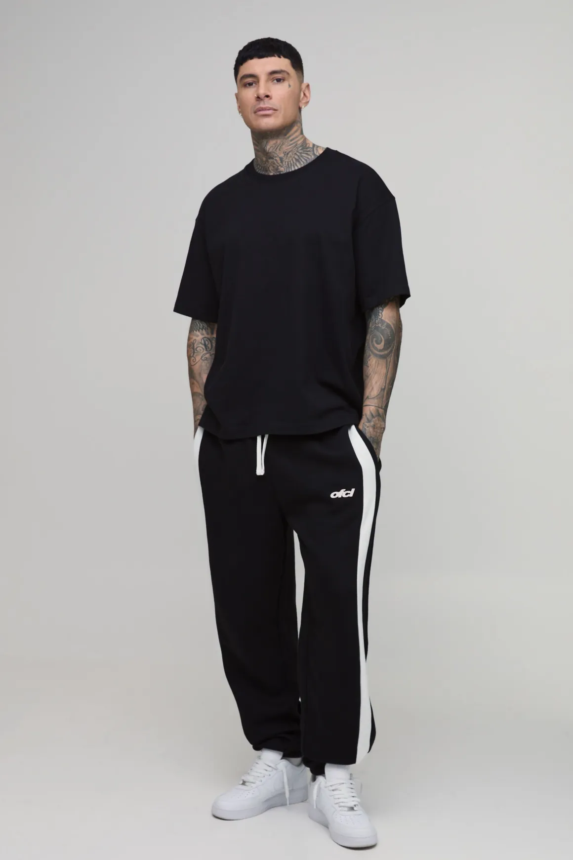 Jogger Tall Coupe Baggy Ample À Panneaux Avec Cordon Élastique À L'ourlet