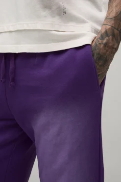 boohooMAN Jogger Tall Coupe Droite Jambe Longue Délavage Spray<Homme Tout Afficher|Jogging