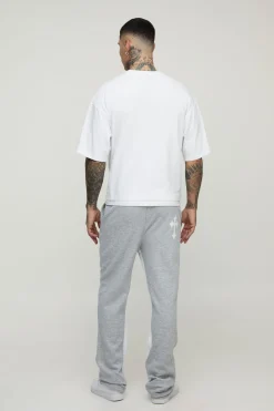 boohooMAN Jogger Tall Worldwide à imprimé croisé et empiècement évasé<Homme Tout Afficher|Jogging