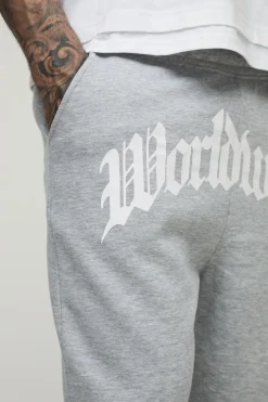 boohooMAN Jogger Tall Worldwide à imprimé croisé et empiècement évasé<Homme Tout Afficher|Jogging