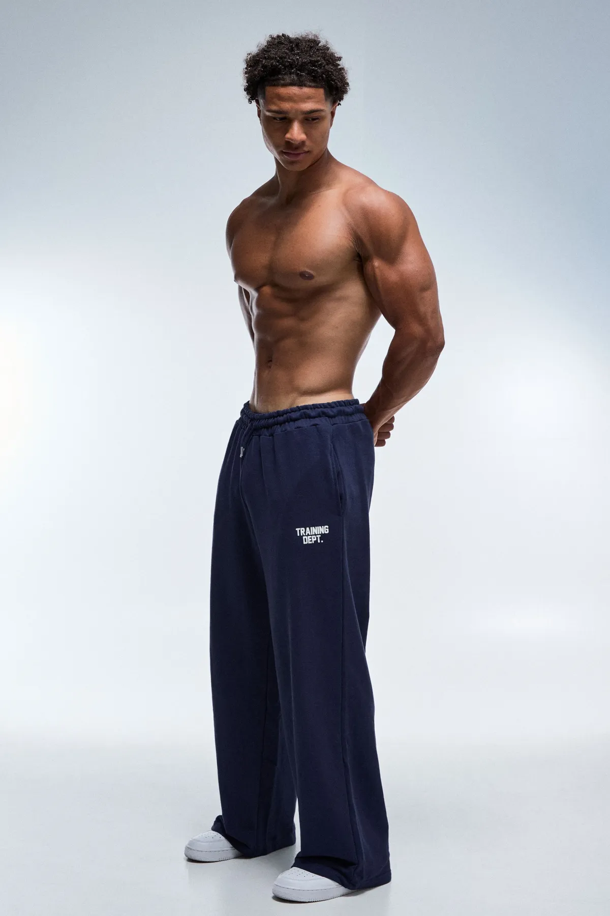 boohooMAN Jogger Training Dept À Jambe Large En Molleton Bouclette<Homme/Femme Tout Afficher Activewear|Jogging