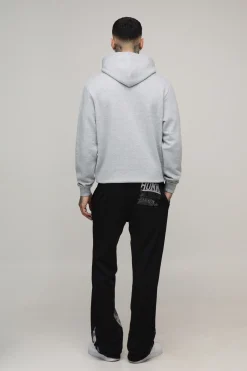 Jogger Évasé Empilé Avec Gousset Slim Et Appliqué Imprimé Varsity