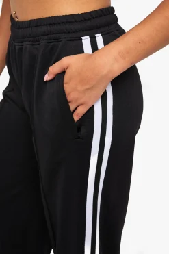 boohoo Joggeur à jambes droites en tricot avec bande latérale rayée<Femme Pantalons|Joggings