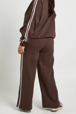 Joggeurs grande taille à rayure latérale et jambes larges
