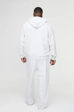Joggeurs 330GSM Plus à coupe droite en gris chiné