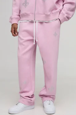 Joggeurs pour homme, coupe baggy, ornés de strass