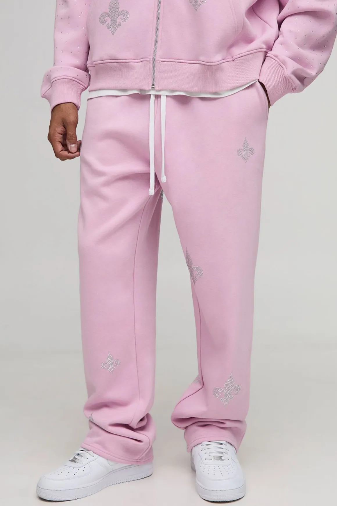 Joggeurs pour homme, coupe baggy, ornés de strass