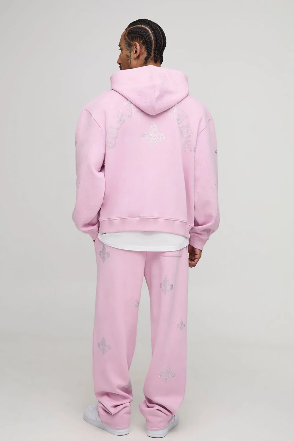 Joggeurs pour homme, coupe baggy, ornés de strass