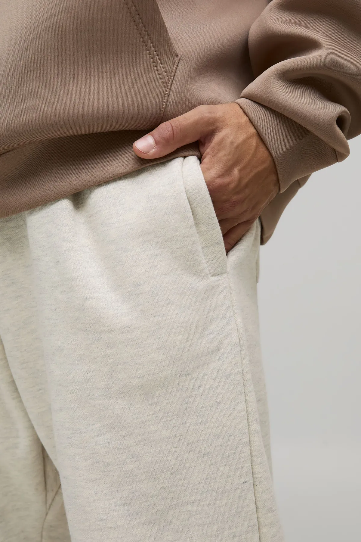 boohooMAN Joggeurs pour homme oversize à entrejambe tombante en tissu épais<Homme Joggings|Jogging