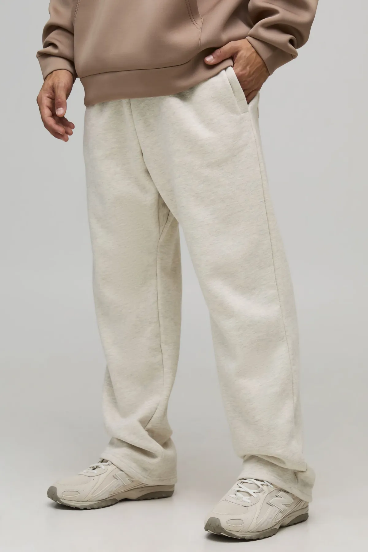 boohooMAN Joggeurs pour homme oversize à entrejambe tombante en tissu épais<Homme Joggings|Jogging