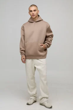 boohooMAN Joggeurs pour homme oversize à entrejambe tombante en tissu épais<Homme Joggings|Jogging