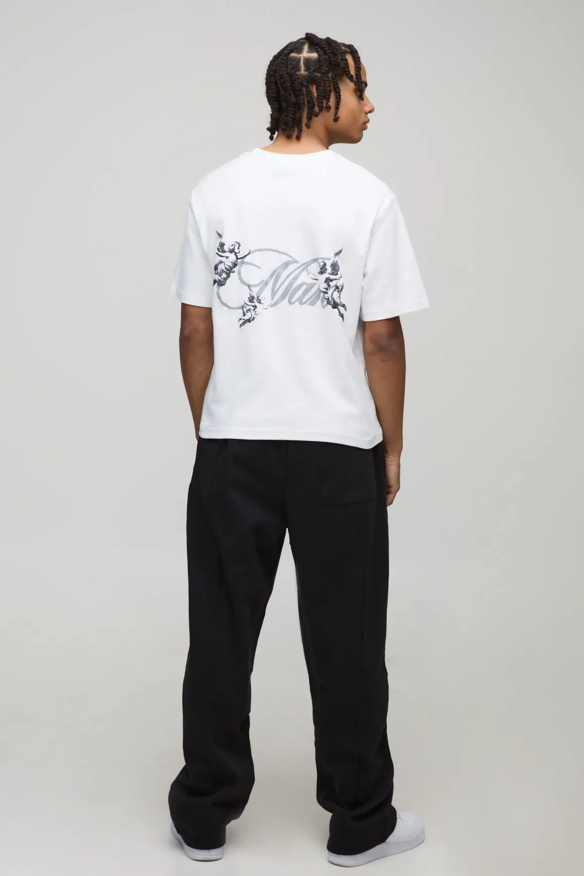Joggeurs pour homme premium en tissu épais avec lettrage et coupe ample