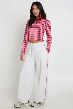 boohoo Jogging Ample À Détail De Passepoil Et Chevilles À Cordon Coulissant<Femme Pantalons|Athleisure
