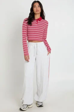 boohoo Jogging Ample À Détail De Passepoil Et Chevilles À Cordon Coulissant<Femme Pantalons|Athleisure