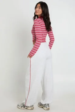 boohoo Jogging Ample À Détail De Passepoil Et Chevilles À Cordon Coulissant<Femme Pantalons|Athleisure