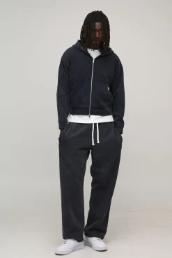 Jogging Baggy Essential à Entrejambe Bas Effet Délavé