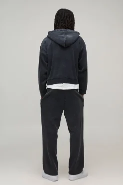 Jogging Baggy Essential à Entrejambe Bas Effet Délavé