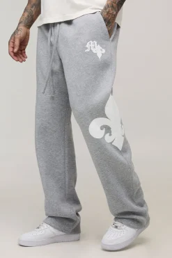 boohooMAN Jogging Baggy Gothique Imprimé Taille Haute<Homme Tout Afficher|Jogging