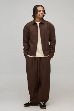 boohooMAN Jogging Balloon Melton à Plis Devant<Homme Tout Afficher|Joggings Grande Taille