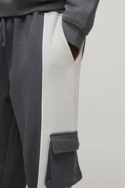 boohooMAN Jogging Cargo Baggy avec Détails Panneaux<Homme Joggings|Jogging