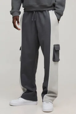 boohooMAN Jogging Cargo Baggy avec Détails Panneaux<Homme Joggings|Jogging
